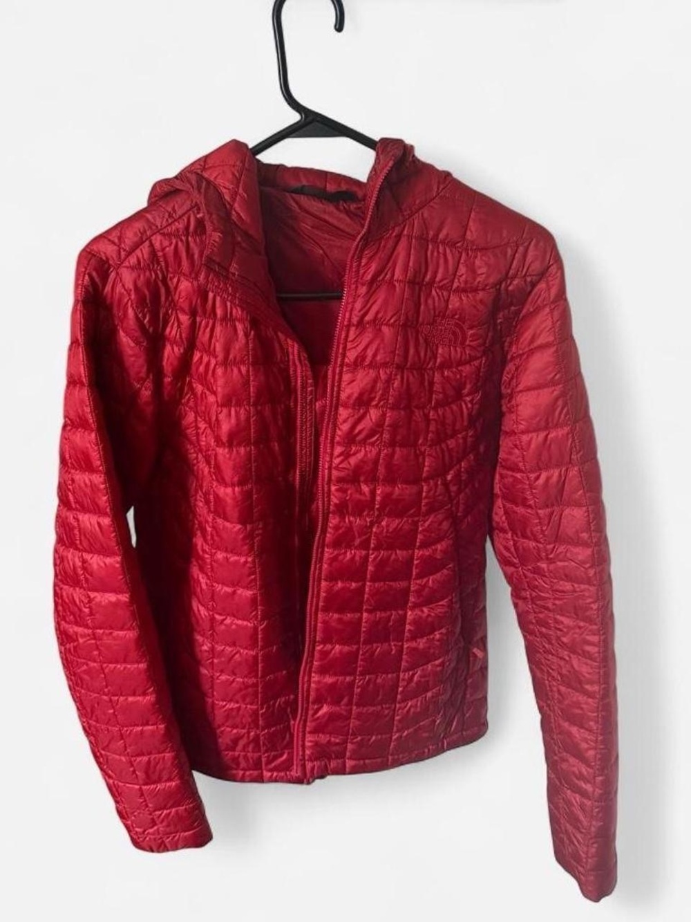 The North Face Men's Red Quilted Hooded Puffer Jacket